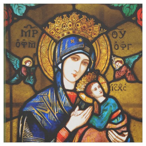 Our Lady Of Perpetual Help Fabric | Zazzle