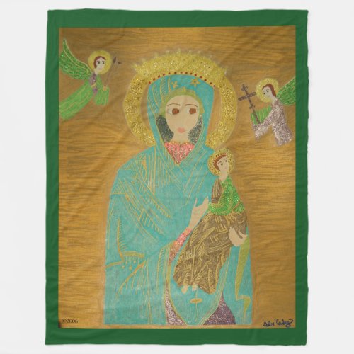 Our Lady of Perpetual Help Fleece Blanket