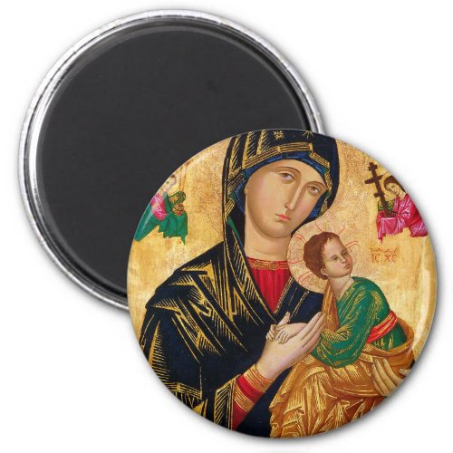 Our Lady of Perpetual Help Icon Virgin Mary Art Magnet