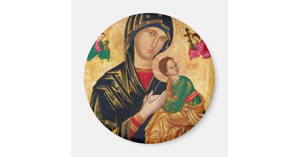 Our Lady of Perpetual Help Icon Virgin Mary Art Magnet | Zazzle