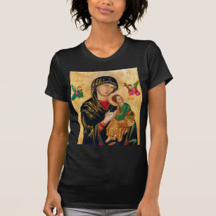 Our Lady of Perpetual Help Icon Virgin Mary Art T-Shirt