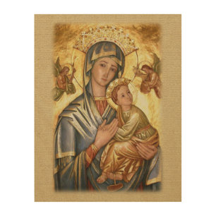 Our Lady of Perpetual Help Icon Wood Wall Art