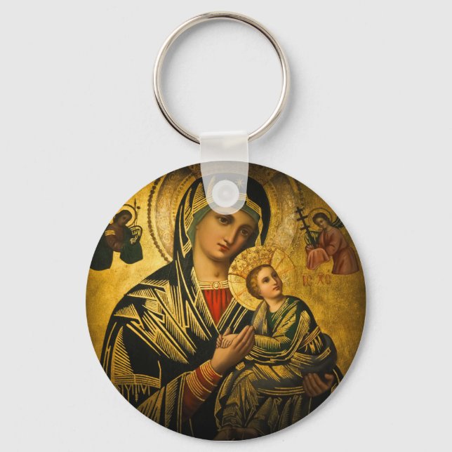 Our Lady of Perpetual Help Keychain (Front)