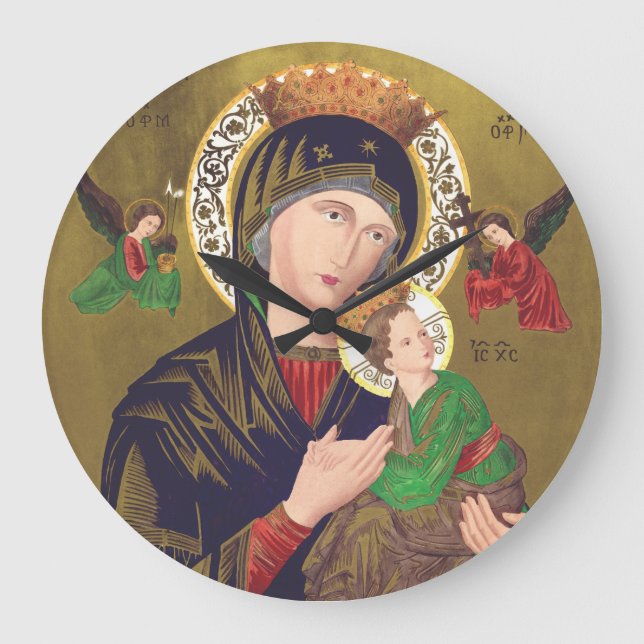 Our Lady of Perpetual Help Large Clock (Front)