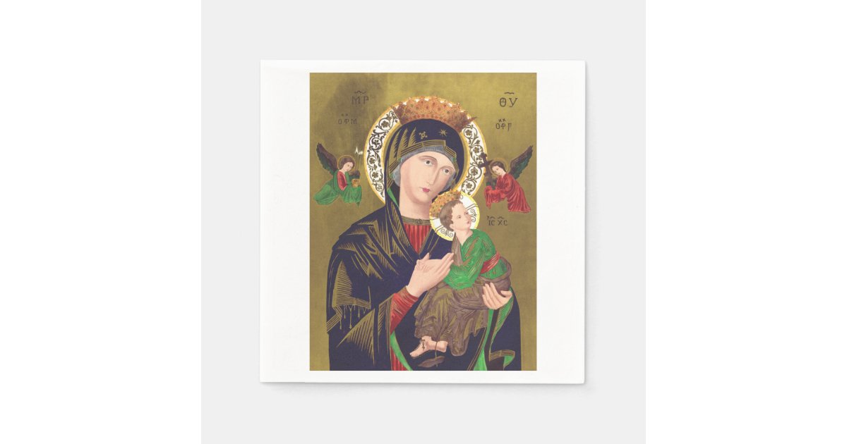 Our Lady of Perpetual Help Napkins | Zazzle