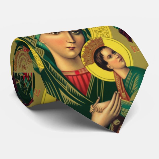 our lady of perpetual help  neck tie (Rolled)