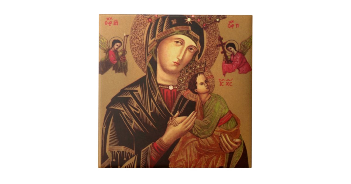Our Lady Of Perpetual Help Original Version Ceramic Tile | Zazzle