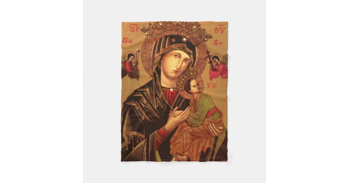 Our Lady Of Perpetual Help Original Version Fleece Blanket | Zazzle