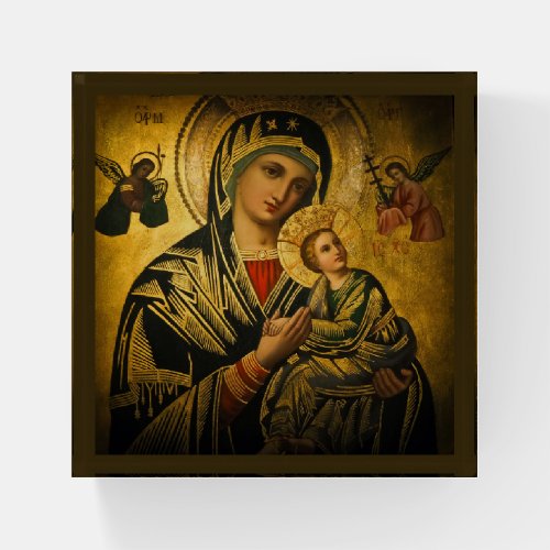 Our Lady of Perpetual Help Paperweight