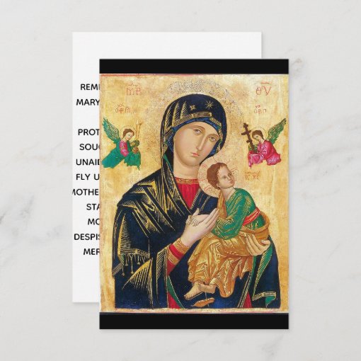 Our Lady of Perpetual Help Prayer Card | Zazzle