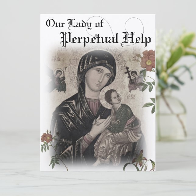 Our Lady of Perpetual Help Prayer Card (Standing Front)
