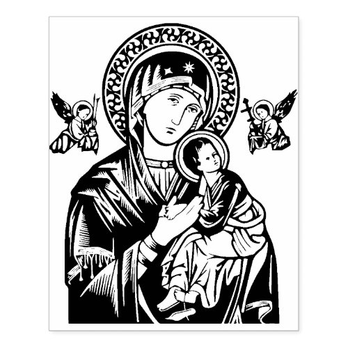 Our Lady of Perpetual Help  Rubber Stamp