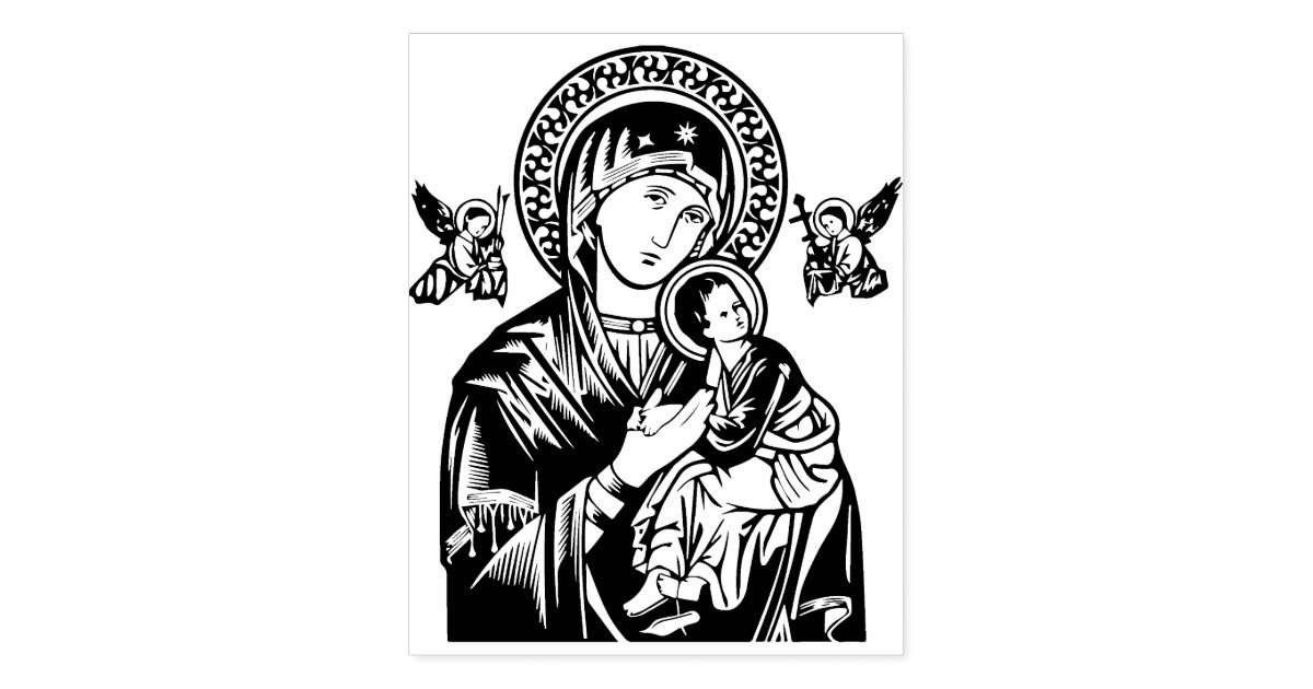 Our Lady of Perpetual Help Rubber Stamp | Zazzle