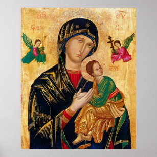 Our Lady of Perpetual Help Russian orthodox icon Poster