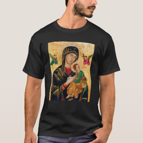 Our Lady of Perpetual Help Russian orthodox icon T_Shirt