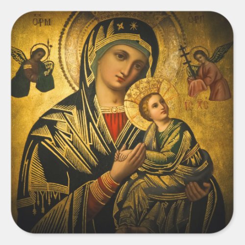 Our Lady of Perpetual Help Square Sticker