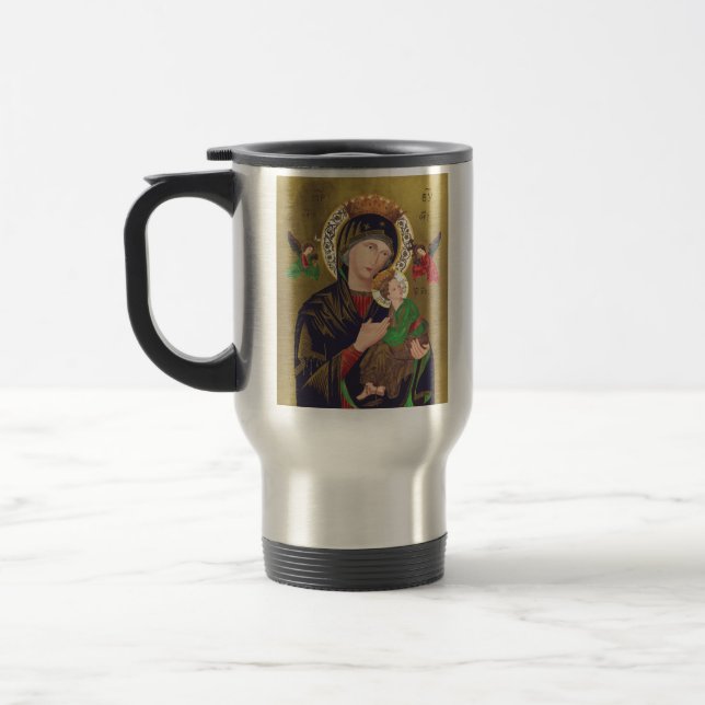 Our Lady of Perpetual Help Travel Mug (Left)