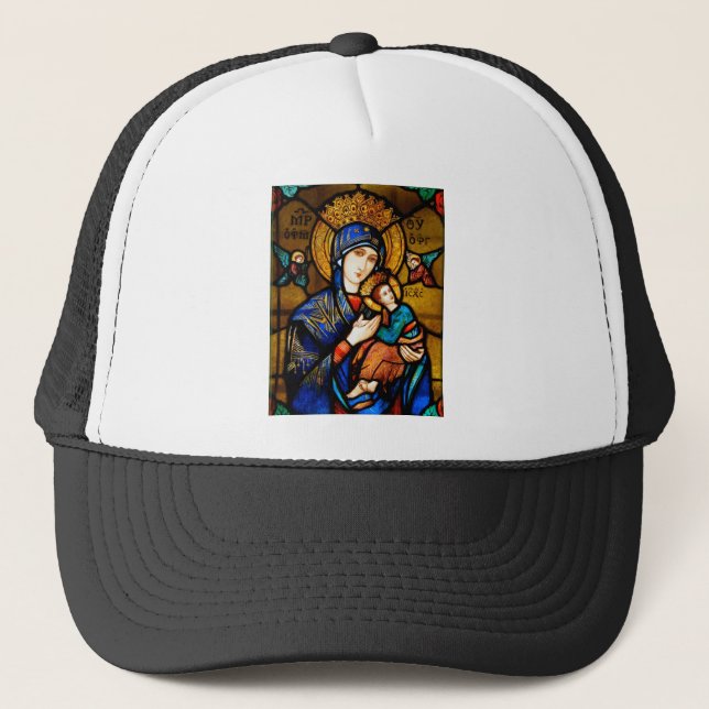our lady of perpetual help trucker hat (Front)