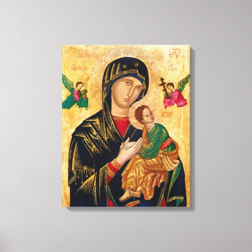 Our Lady of Perpetual Help Virgin Mary Icon Canvas Print