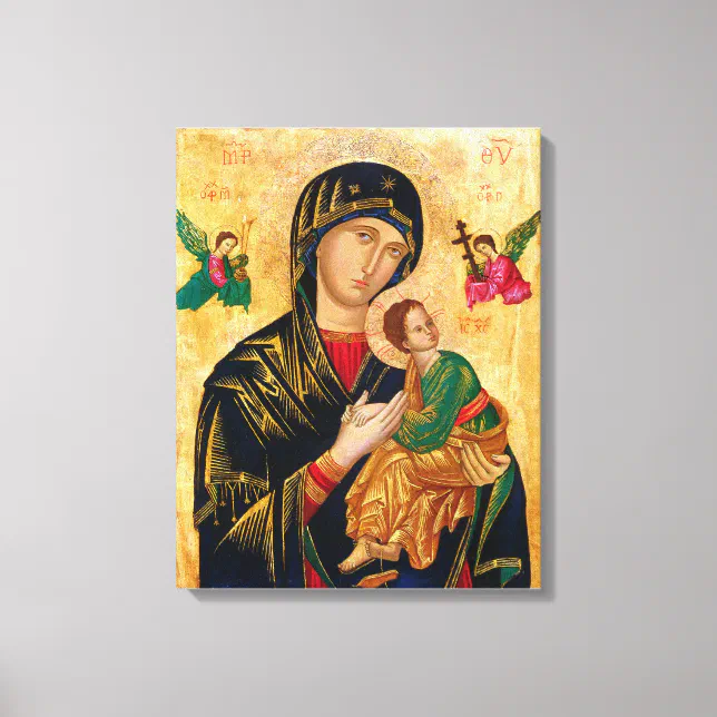 Our Lady of Perpetual Help Virgin Mary Icon Canvas Print | Zazzle