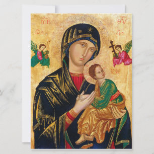 Our Lady of Perpetual help Virgin Mary Icon Russia Card