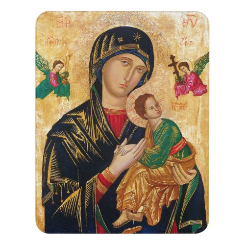 Our Lady of Perpetual help Virgin Mary Icon Russia Door Sign