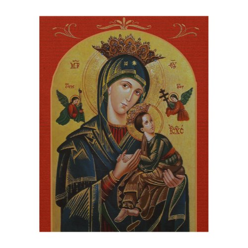 OUR LADY OF PERPETUAL HELP WOOD WALL DECOR