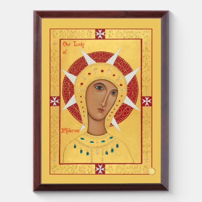Our Lady of Philermo Icon Plaque (Vertical)