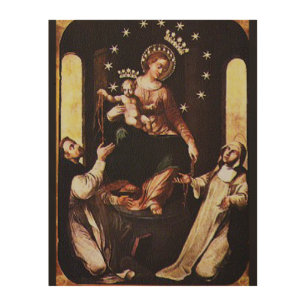 OUR LADY OF POMPEII WOOD WALL DECOR