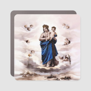 Our Lady of Prompt Succor BW Car Magnet