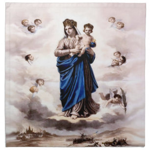 Our Lady of Prompt Succor BW Cloth Napkin