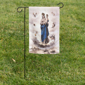 Our Lady of Prompt Succor BW Garden Flag