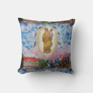 Our Lady Of Prompt Succor Throw Pillow