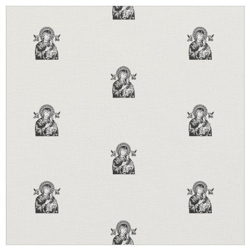 Our Lady of Rosary pattern fabric