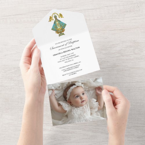 Our Lady of San Juan de los Lagos Baptism All In One Invitation