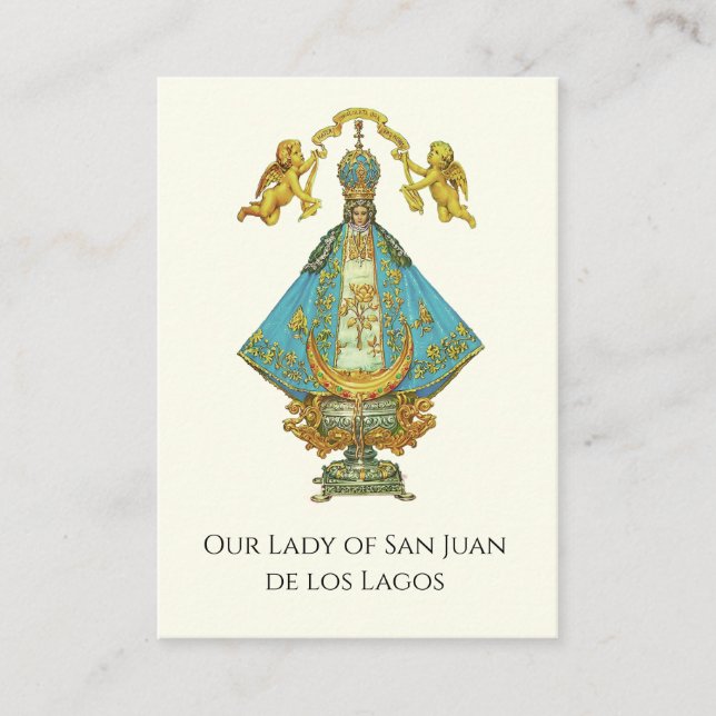 Our Lady of San Juan de los Lagos Funeral Prayer  Place Card (Front)