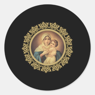 Our Lady Of Schoenstatt Mother Thrice Admirable Ca Classic Round Sticker