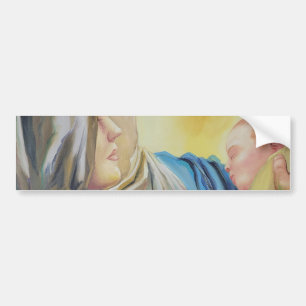 Our Lady of Silence holding baby Jesus Bumper Sticker