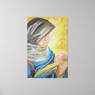 Our Lady of Silence holding baby Jesus Canvas Print
