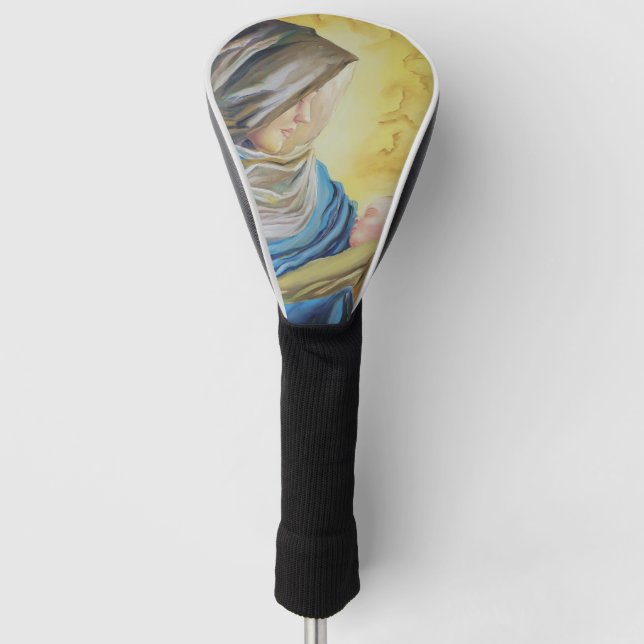 Our Lady of Silence holding baby Jesus Golf Head Cover (Front)