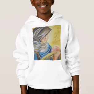 Our Lady of Silence holding baby Jesus Hoodie