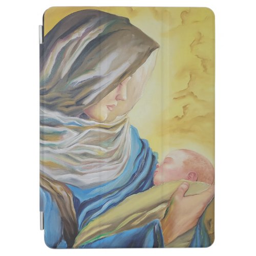 Our Lady of Silence holding baby Jesus iPad Air Cover