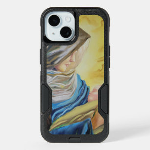 Our Lady of Silence holding baby Jesus iPhone 15 Case