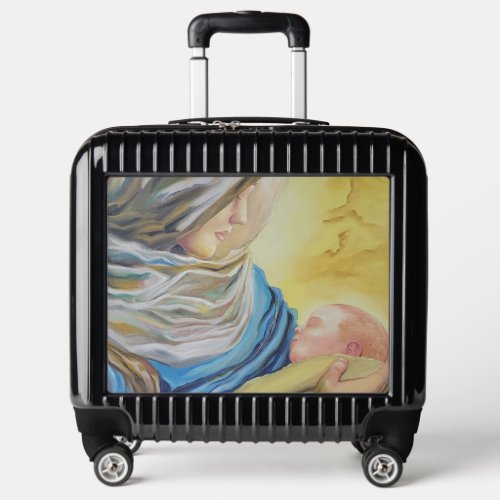 Our Lady of Silence holding baby Jesus Luggage