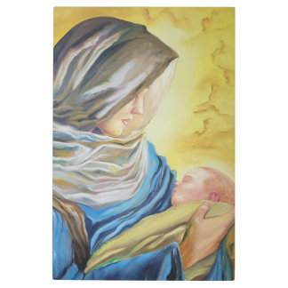 Our Lady of Silence holding baby Jesus Metal Print