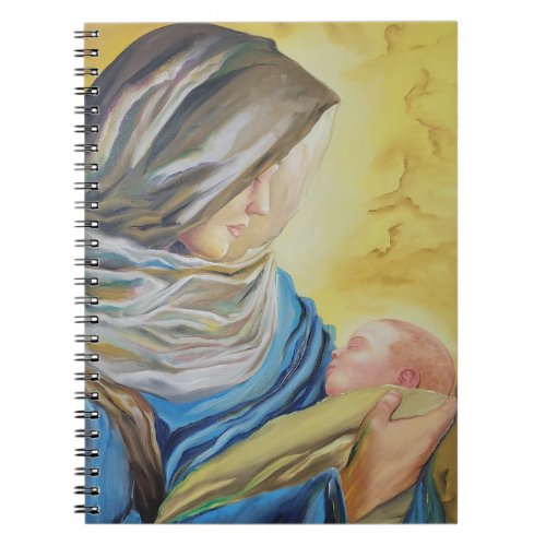 Our Lady of Silence holding baby Jesus Notebook