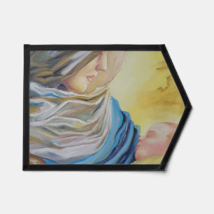 Our Lady of Silence holding baby Jesus Pennant