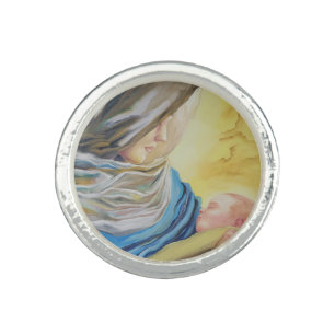 Our Lady of Silence holding baby Jesus Ring
