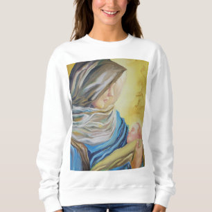 Our Lady of Silence holding baby Jesus Sweatshirt
