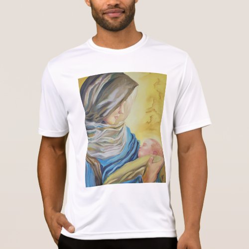 Our Lady of Silence holding baby Jesus T_Shirt